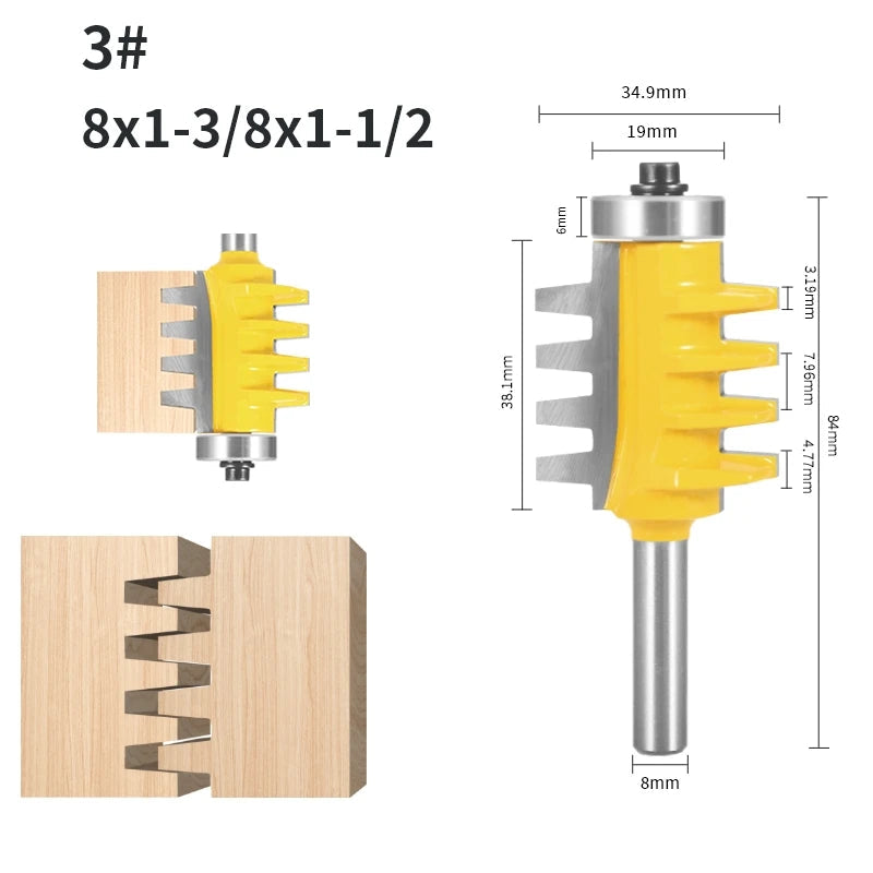 YUSUN Joint Bit Router Bit Alloy Tungsten Carbide Cutters Woodworking Milling Cutter For Wood Bit Face Mill End Mill Tools