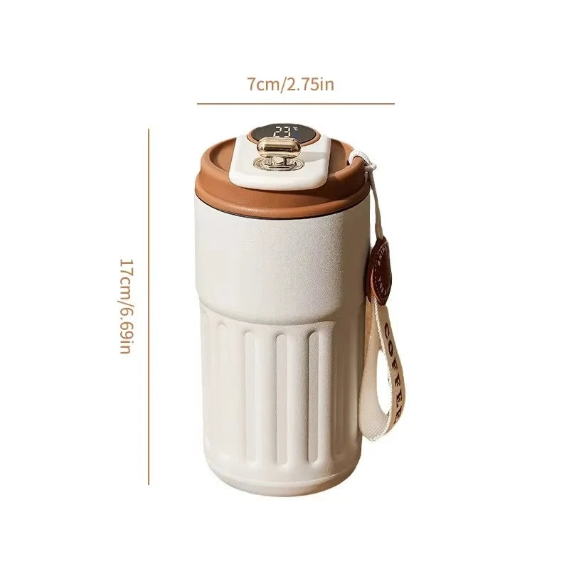 450ml Thermos Bottle Smart Display Temperature 316 Stainless Steel Vacuum Cup Office Coffee Cup Business Portable Thermal Mug - Chic Cart