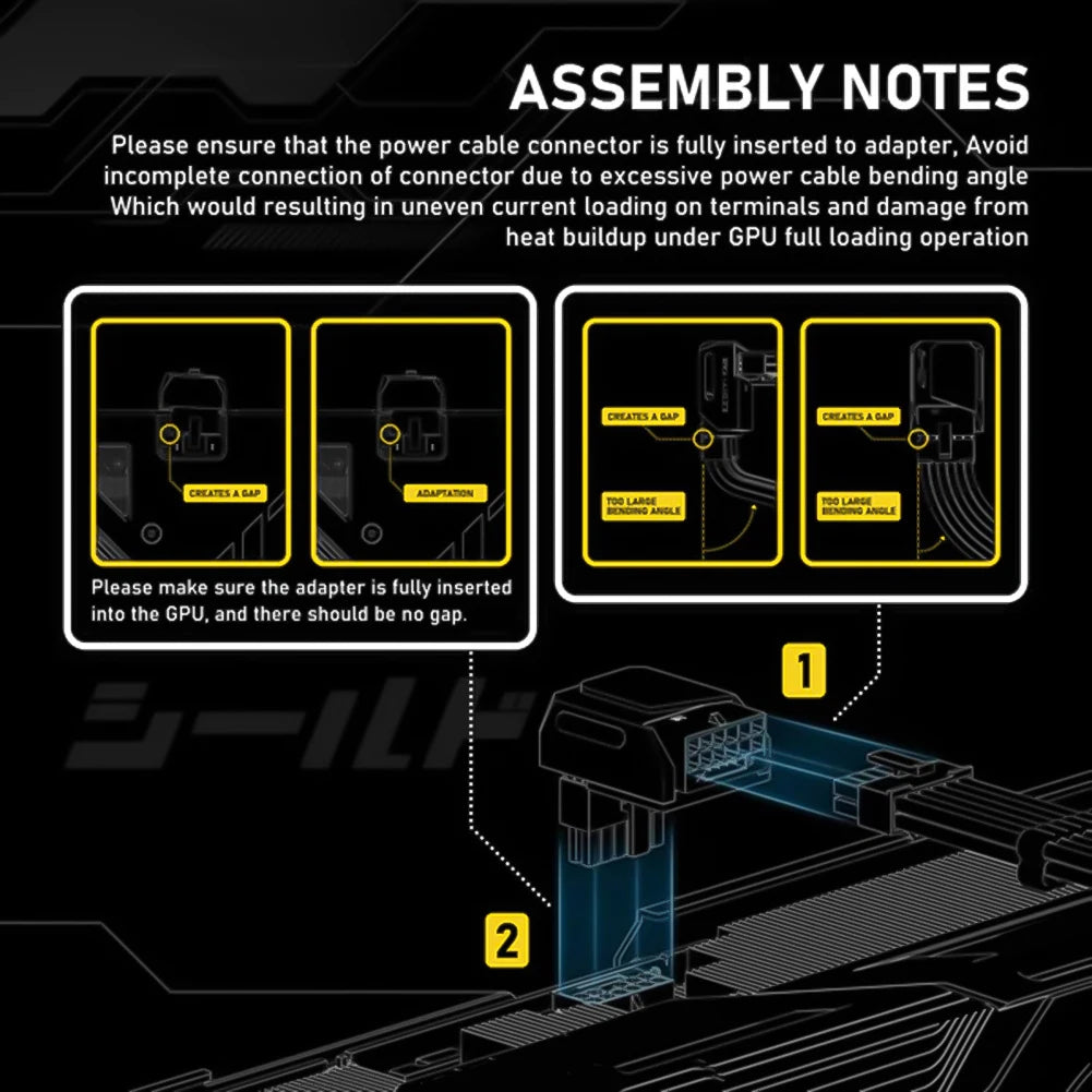 600W 12+4pin GPU Power Connector 16pin 12VHPWR GPU Male To Female Connector for RTX 3090Ti 4070Ti 4080 4090 Graphics Cards - Chic Cart