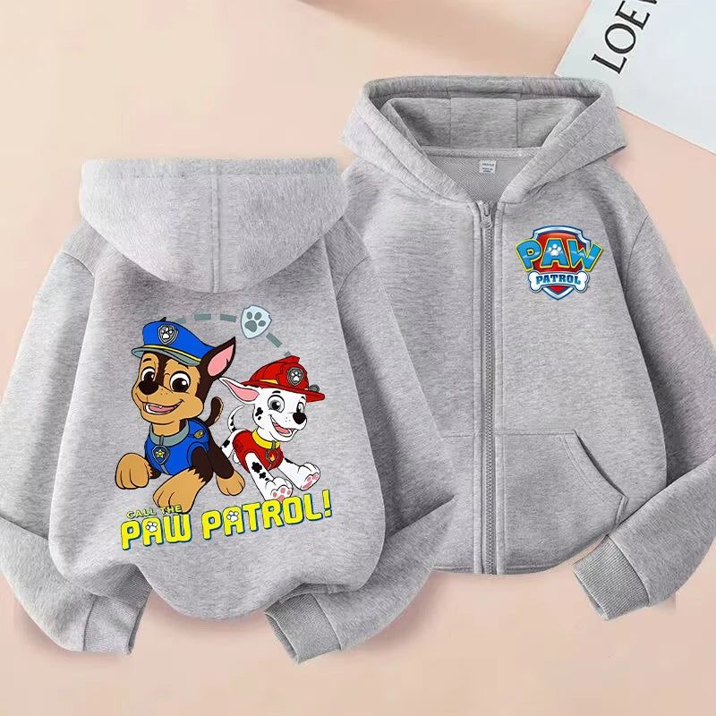 New Paw Patrol Kids Zip-up Hoodie Cartoon Anime Hoodies Winter Boys Girls Casual Warm Coat Jackets Autumn Children's Clothing - Chic Cart