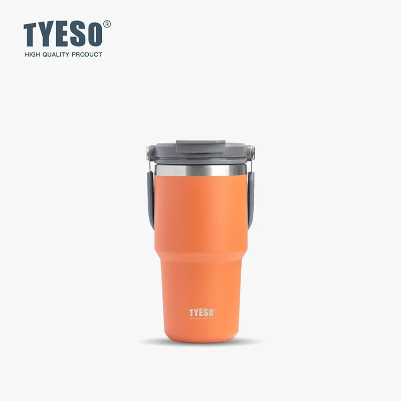 Tyeso Stainless Steel Coffee Cup 8826 Double-layer Insulation Large Capacity Cold And Hot Travel Cup Vacuum Thermos Bottle - Chic Cart