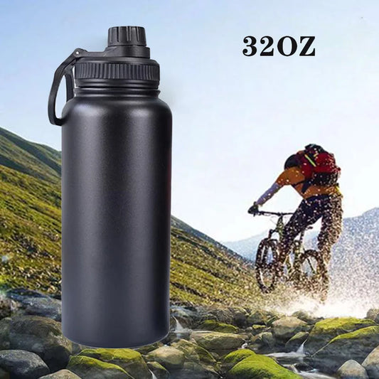 32oz Sports water bottleStainless Steel Pure Titanium Vacuum Portable Leakproof Insulated Water Cup - Chic Cart