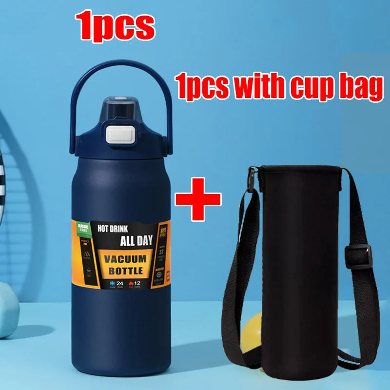 1500ML Stainless Steel Thermo Bottle Portable Thermos Large Capacity Thermo Water Bottle Tumbler Thermoses Outdoor Vacuum Flasks - Chic Cart