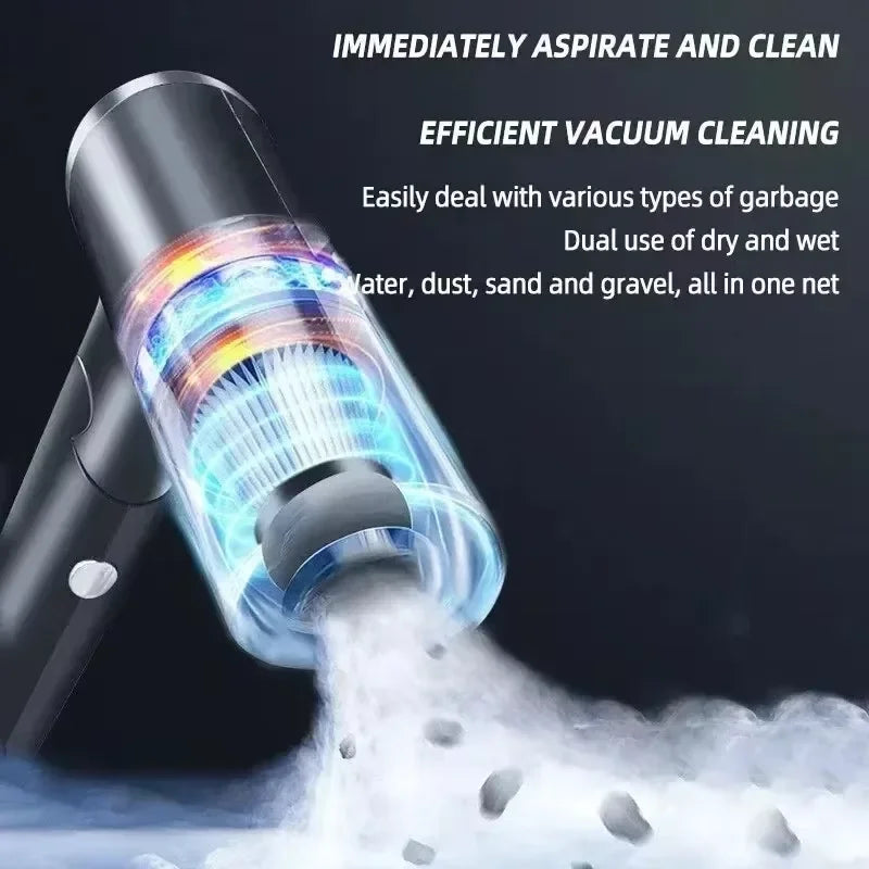 Portable Wireless Car Vacuum Cleaner Wireless Vacuum Cleaner Dual Use for Home and Car 90W High Power Powerful Vacuum Cleaner - Chic Cart