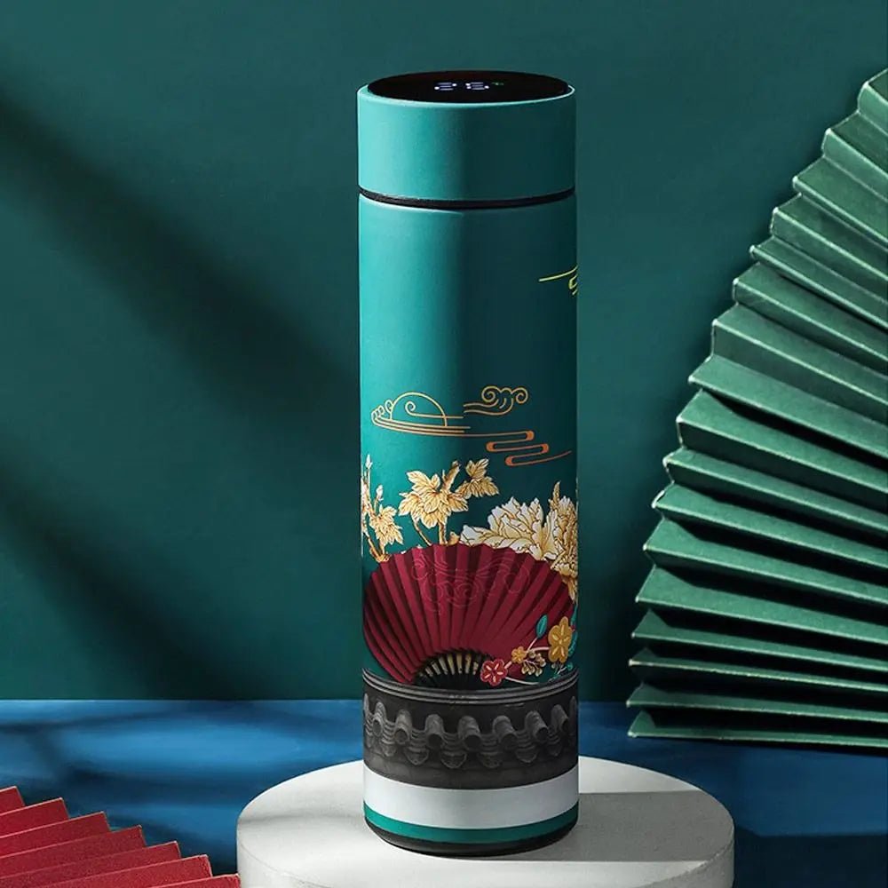 Vacuum Flasks LED Display Miniature Water Bottle Chinese Style Thermos cup Intelligent Temperature Display Premium Travel  Mug - Chic Cart