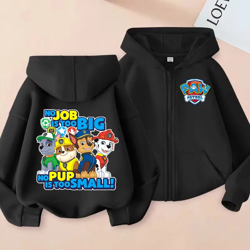 New Paw Patrol Kids Zip-up Hoodie Cartoon Anime Hoodies Winter Boys Girls Casual Warm Coat Jackets Autumn Children's Clothing - Chic Cart