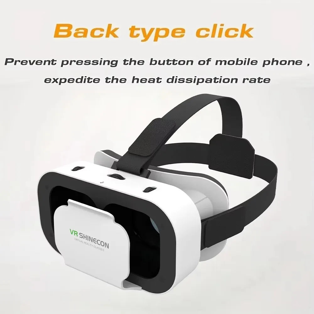 G05 3D VR SHINECON Glasses Headset Headmounted Virtual Reality Adjustable VR Glasses for 4.76inches Android Smart Phones - Chic Cart