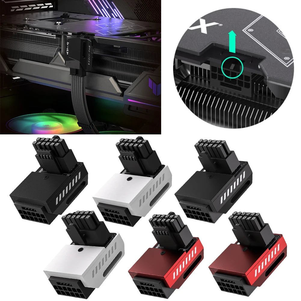 600W 12+4pin GPU Power Connector 16pin 12VHPWR GPU Male To Female Connector for RTX 3090Ti 4070Ti 4080 4090 Graphics Cards - Chic Cart