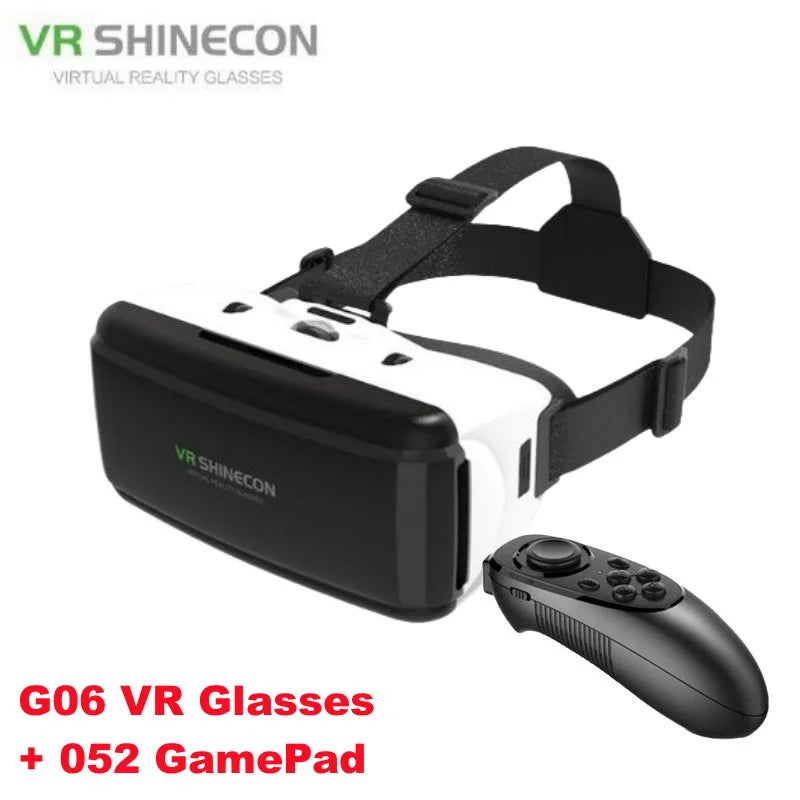 Virtual Reality VR Glasses IMAX Huge Screen 3D Glasses Google Cardboard Box VR Helmet for 4.5-6.53" Phone,Support Game Joysticks - Chic Cart