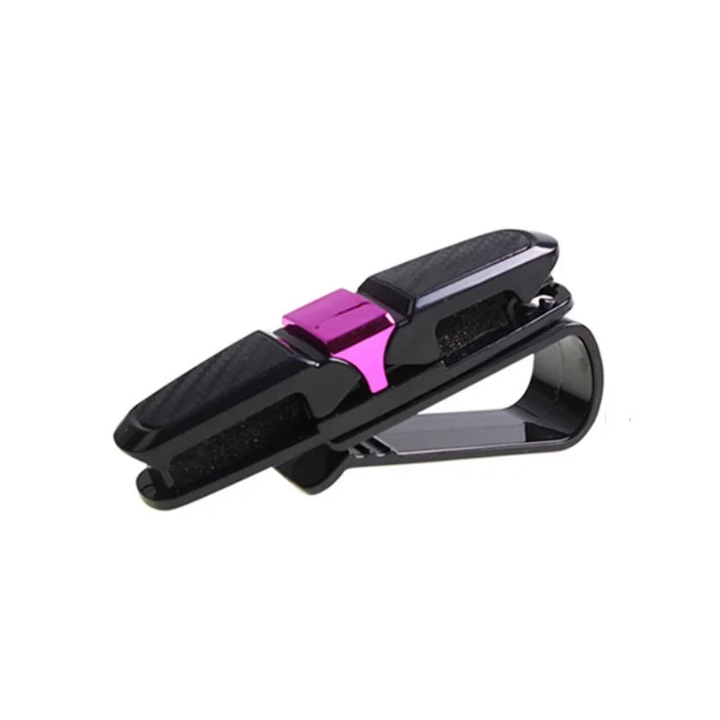 Car Mounted Glasses Frame sun visor 180 Degree Rotation Multifunctional Carbon fiber Car Glasses Clip Double Headed Clip Board