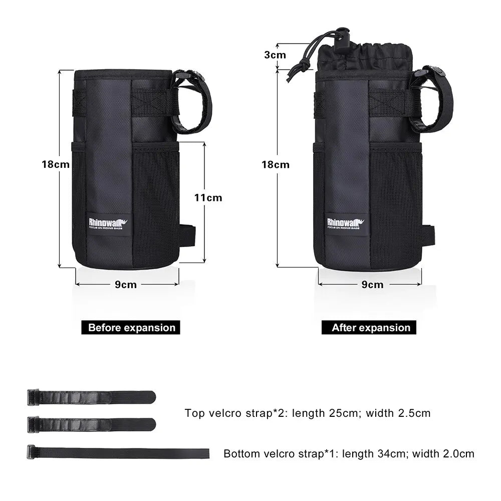 Rhinowalk Bike Bottle Holder Cycling Water Bottle Carrier Pouch Insulated Kettle MTB Road Bicycle Handlebar Bag Accessories - Chic Cart