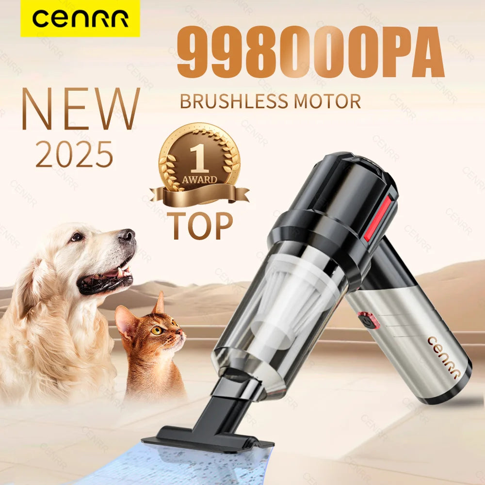 CENRR 998000PA Car Vacuum Cleaner Strong Suction Powerful Handheld Wireless Vacuum Cleaner Mini Blower for Home Appliance - Chic Cart