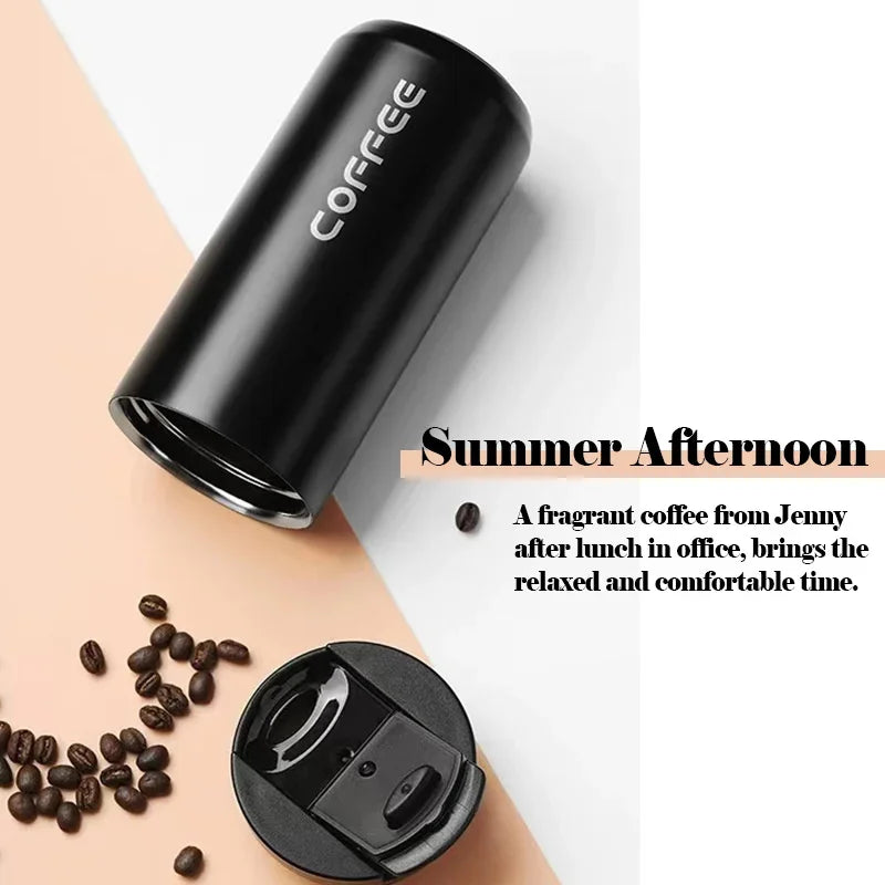 400ml Stainless Steel Thermal Coffee Mug 304 Thermos Mug Leak Proof Portable Travel Thermal Cup Water Bottle Christmas Gifts - Chic Cart