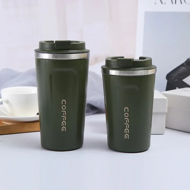 Stainless Steel Coffee Cup 380/510ML Thermos Mug Leak-Proof Thermos Travel Thermal Vacuum Flask Insulated Cup Water Bottle - Chic Cart