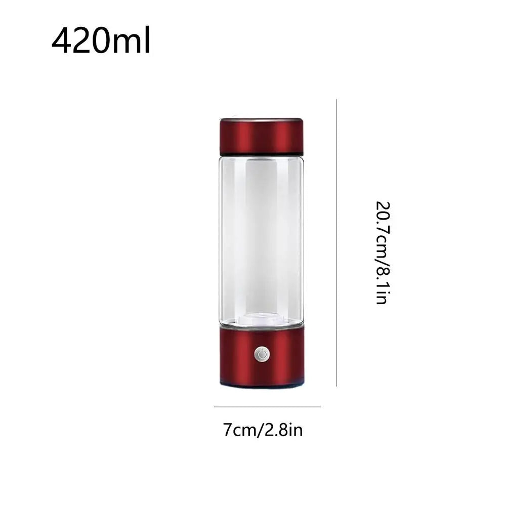 420ml USB Charging Water Cup Portable Hydrogen Rich Water Bottle Removable Drinking Bottle Food-Grade For Sport Travel Camping - Chic Cart