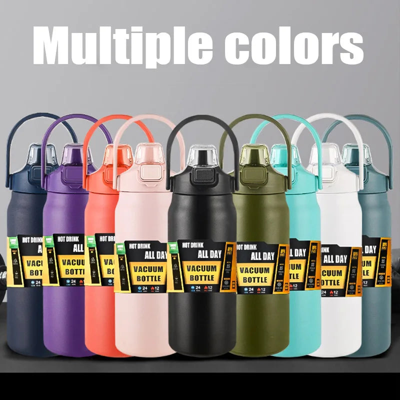 1500ML Stainless Steel Thermo Bottle Portable Thermos Large Capacity Thermo Water Bottle Tumbler Thermoses Outdoor Vacuum Flasks - Chic Cart