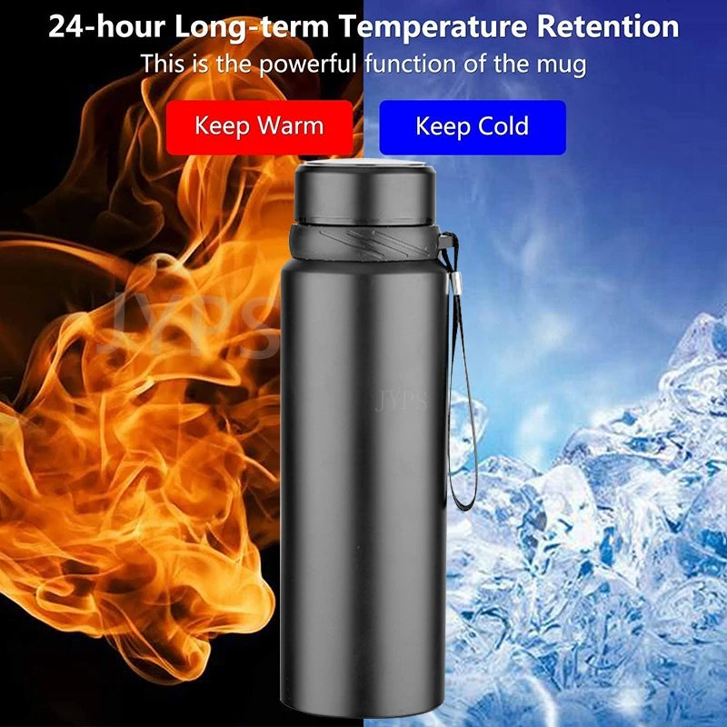 1L Thermal Water Bottle Keep Cold and Hot Water Bottle Thermos for Water Tea Coffee Vacuum Flasks Stainless Steel Thermos Bottle - Chic Cart